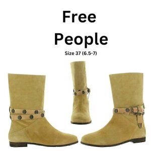 Free People Hayden Suede Pull On Ankle Boots Size 37(6.5-7)